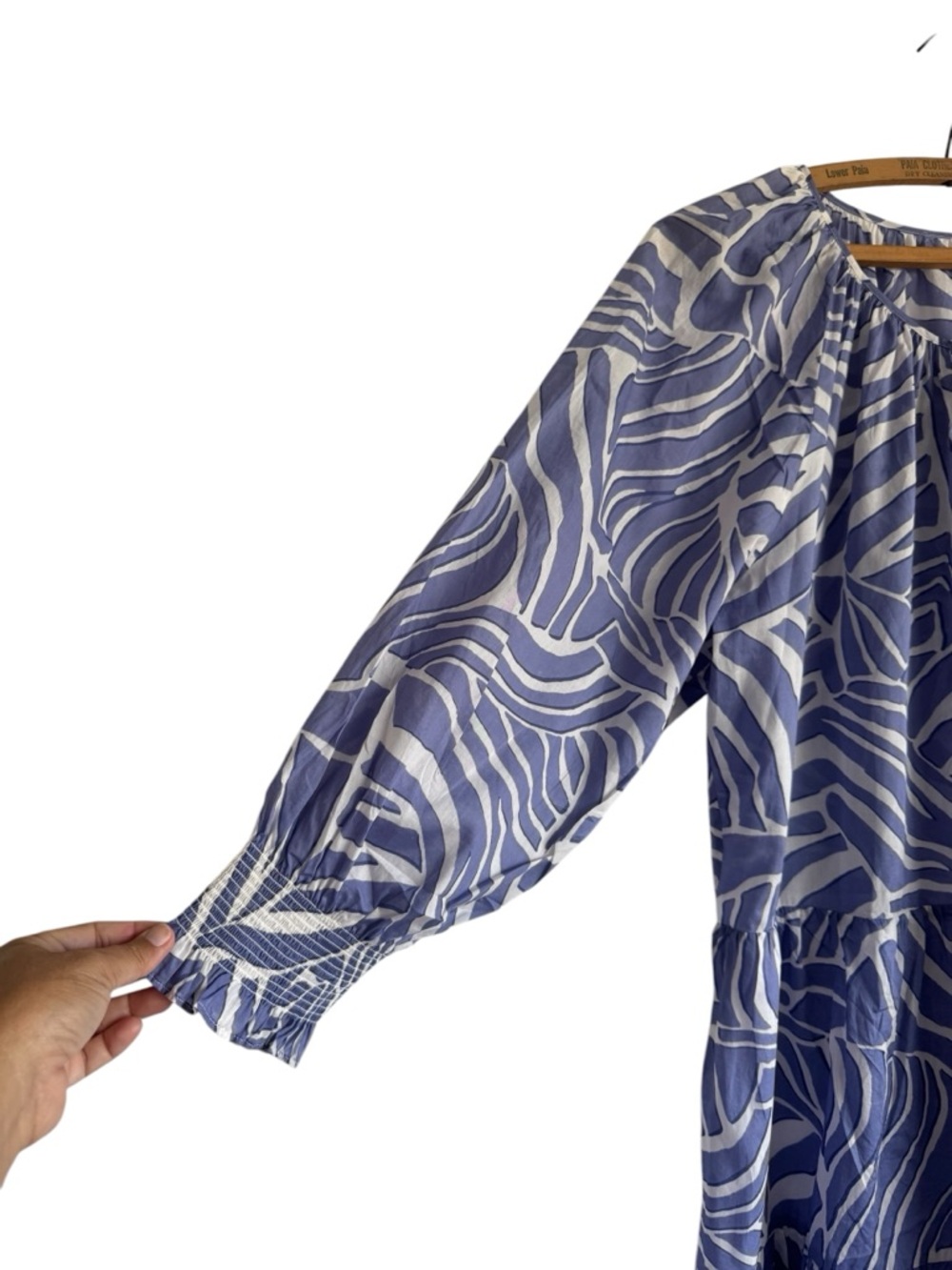 Rails Sia Dress in Isle Waves Tiered Balloon Sleeves Partially Lined Cotton XL - Picture 4 of 15